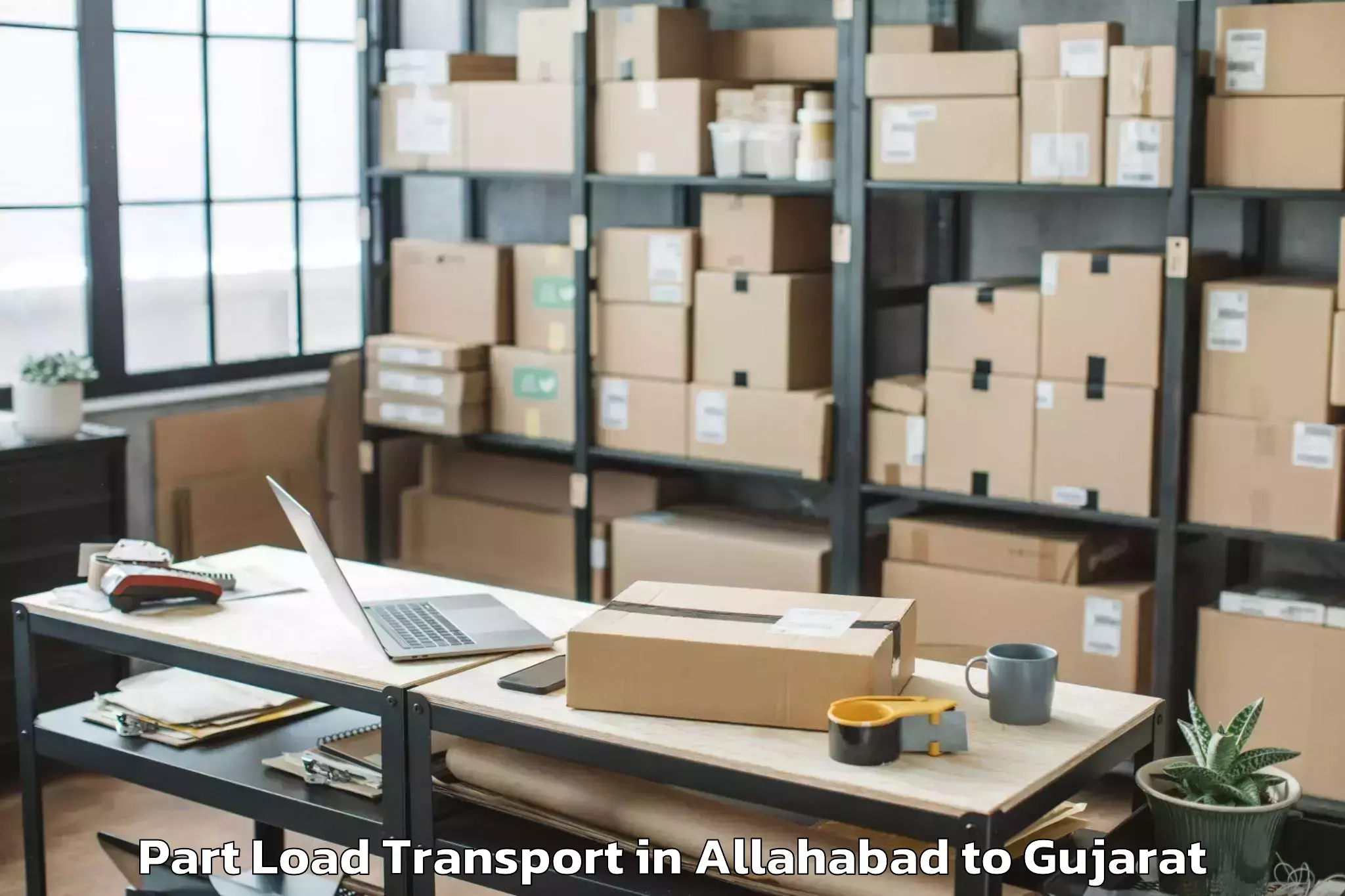 Quality Allahabad to Kadi Part Load Transport